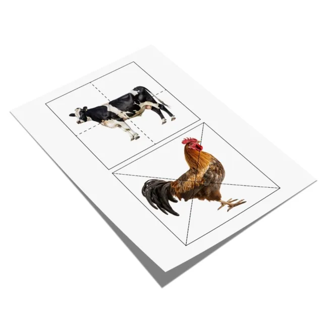 puzzle układanki zwierzęta wiejskie