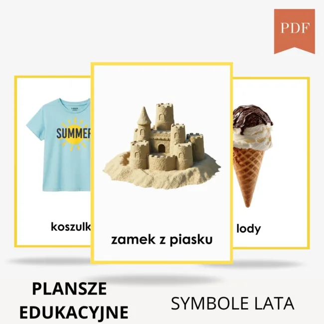 symbole lata przedszkole plansze edukacyjne