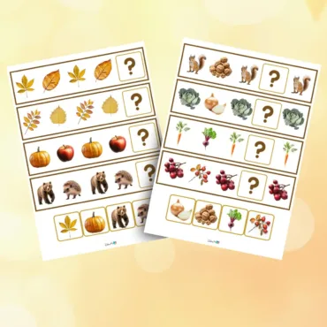 karty pracy jesiennych sekwencji do wydrukowania PDF