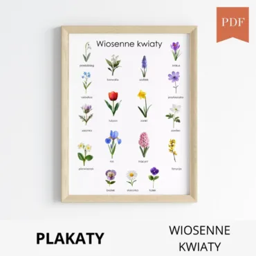 wiosenne kwiaty plakat do druku PDF