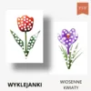 wiosenne kwiaty wyklejanki do druku PDF
