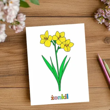 wiosenny kwiat kolorowanka