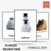 zima plansze dydaktyczne zimowe symbole do wydruku karty obrazkowe