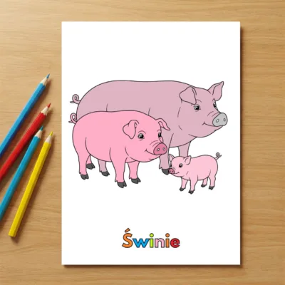 zwierzęta na wsi kolorowanka do druku