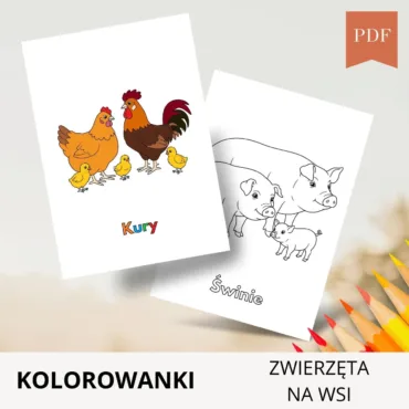 zwierzęta wiejskie kolorowanka